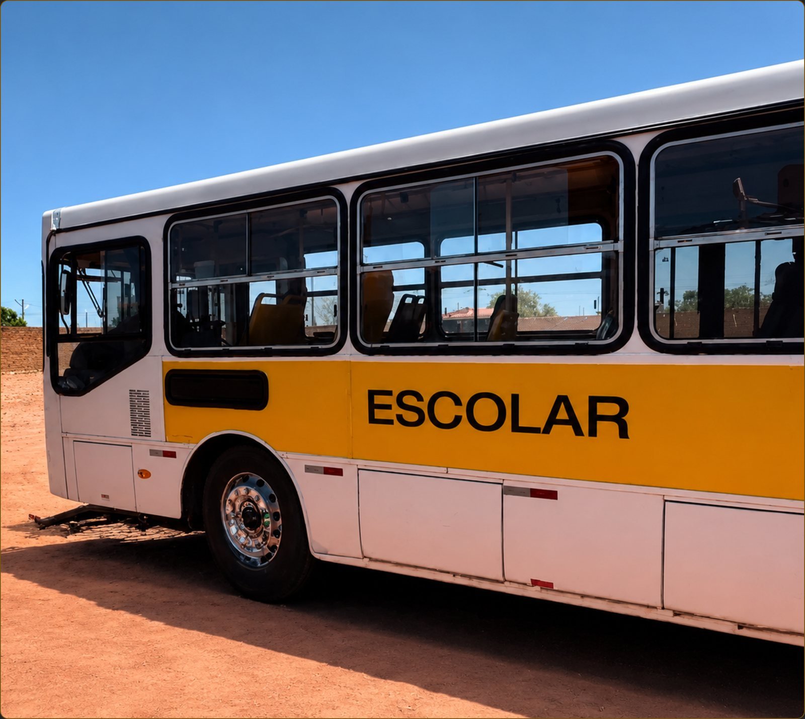 Ônibus escolar da frota da JHS